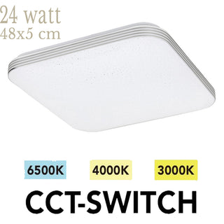 Plafoniera led moderna 18 24 W con puntini trasparente tecnologia CCT