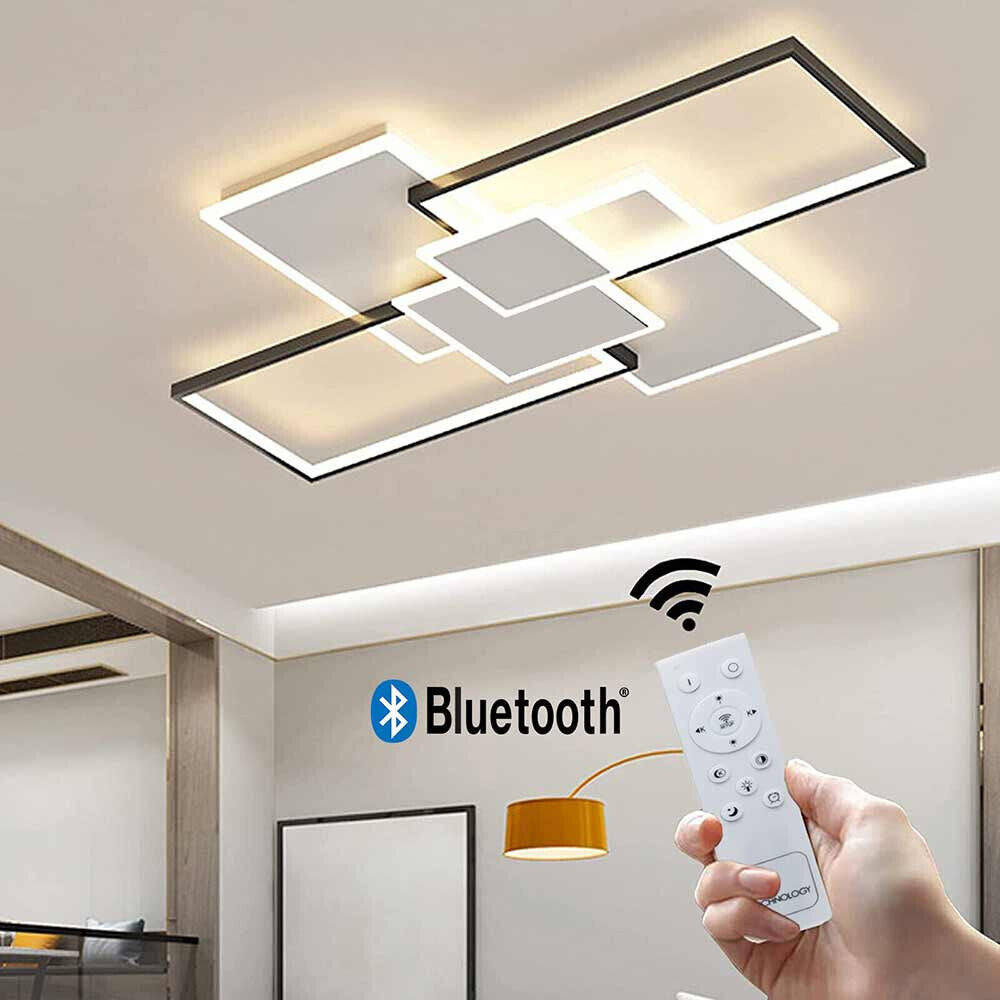 Lampadario da soffitto a led 83 watt plafoniera cct tre colorazione 3000k 4000k 6500k lampada moderna bluetooth con telecomando