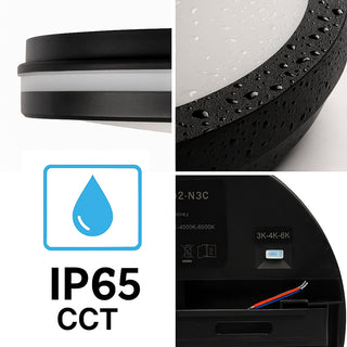 Plafoniera a led 29 watt tecnologia CCT per interno esterno IP65