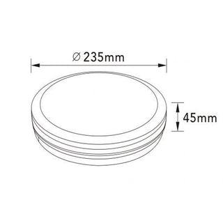 Plafoniera a led 29 watt tecnologia CCT per interno esterno IP65
