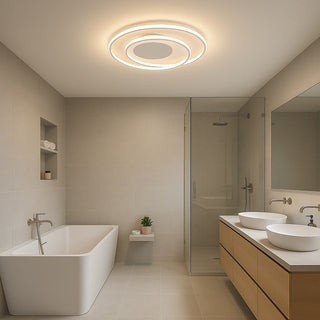 Plafoniera led 32W design cerchio spirale bianco tecnologia CCT