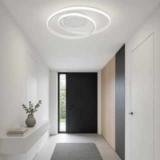 Plafoniera led 32W design cerchio spirale bianco tecnologia CCT