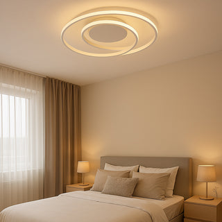 Plafoniera led 32W design cerchio spirale bianco tecnologia CCT