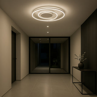 Plafoniera led 32W design cerchio spirale bianco tecnologia CCT