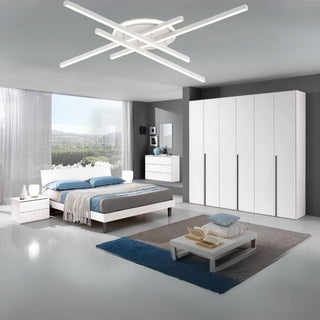 Plafoniera led 45 watt bianca moderna luce fredda naturale calda