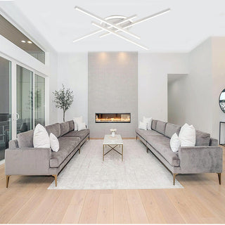 Plafoniera led 45 watt bianca moderna luce fredda naturale calda