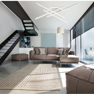 Plafoniera led 45 watt bianca moderna luce fredda naturale calda