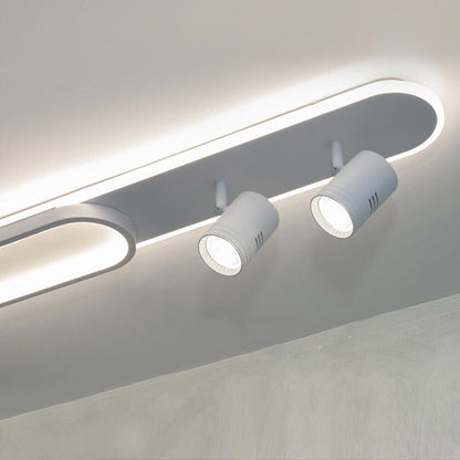 Plafoniera lampada sa soffitto a led 50 watt 2 faretti spot orientabili gu10 luce fredda 6500k naturale 4000k