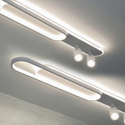 Plafoniera lampada sa soffitto a led 50 watt 2 faretti spot orientabili gu10 luce fredda 6500k naturale 4000k