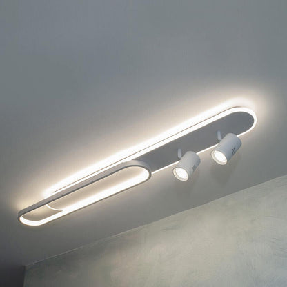 Plafoniera lampada sa soffitto a led 50 watt 2 faretti spot orientabili gu10 luce fredda 6500k naturale 4000k