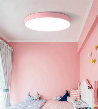 Plafoniera led 70 watt rotonda lampada rosa luce fredda o naturale