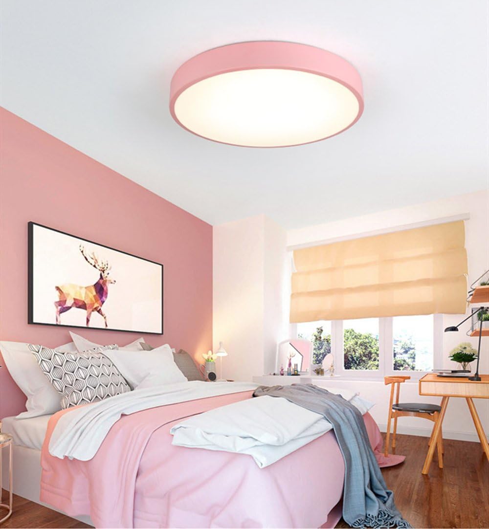 Plafoniera a led 70 watt rotonda lampada da soffitto rosa lampadario a luce fredda o naturale