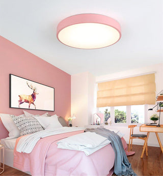 Plafoniera led 70 watt rotonda lampada rosa luce fredda o naturale