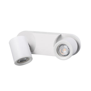 Plafoniera 2 diffusori orientabile da soffitto parete GU10 bianco nero