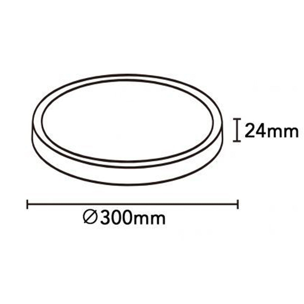Plafoniera a led moderna ultra slim 24 watt con tecnologia CCT da 6500k a 2700k con switch lampada da soffitto