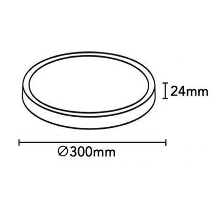 Plafoniera a led moderna ultra slim 24 watt con tecnologia CCT da 6500k a 2700k con switch lampada da soffitto