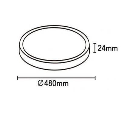 Plafoniera a led moderna ultra slim 36 watt con tecnologia CCT da 6500k a 2700k con switch lampada da soffitto