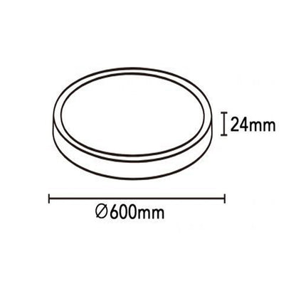 Plafoniera a led moderna ultra slim 45 watt con tecnologia CCT da 6500k a 2700k con switch lampada da soffitto