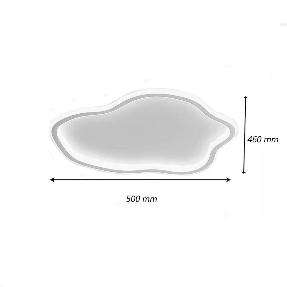 Plafoniera a led ondulata forma a nuvola 43 watt luce fredda 6500k calda 3000k naturale 4000k