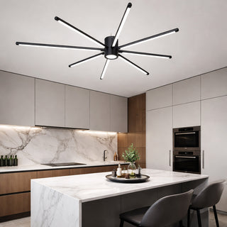 Plafoniera led 43 watt lampada moderna nera luce 6500k 3000k 4000k