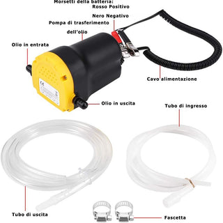 Pompa di aspirazione estrazione olio 60 watt 12V per auto moto