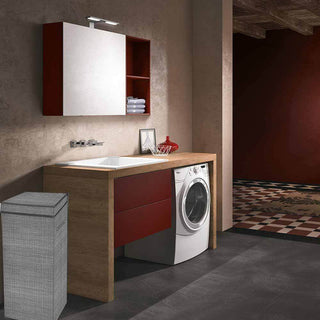 Portabiti pieghevoli in tessuto beige o grigio contenitore per abiti