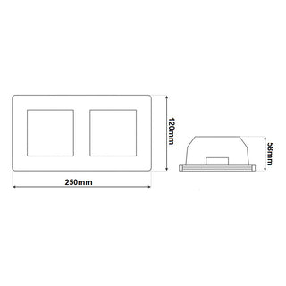 Portafaretto incasso in gesso a scomparsa 2 diffusore GU10 e MR16