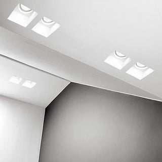 Portafaretto incasso in gesso a scomparsa 2 diffusore GU10 e MR16