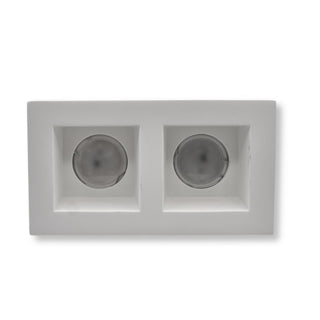 Portafaretto incasso in gesso a scomparsa 2 diffusore GU10 e MR16