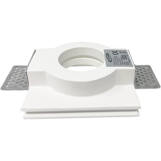 Portafaretto da incasso in gesso a scomparsa quadrato per faretti GU10