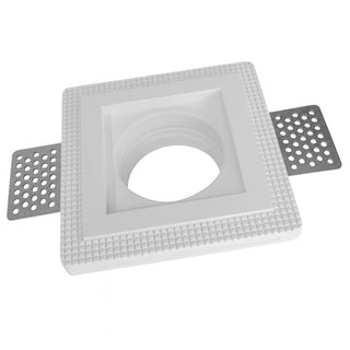 Portafaretto da incasso in gesso a scomparsa quadrato per faretti GU10