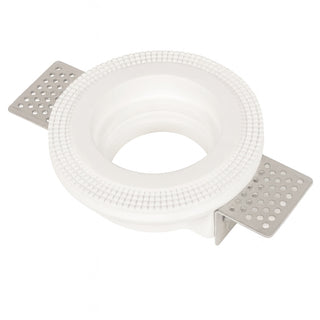 Portafaretto da incasso in gesso a scomparsa tondo per faretti GU10