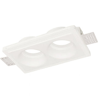 Portafaretto doppio incasso in gesso a scomparsa tondo x faretti GU10