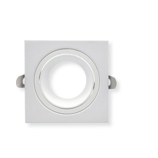 Portafaretto x faretto quadrato orientabile controsoffitta  gu10 mr16