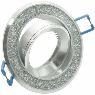 Incasso porta faretto orientabile tondo decorato con brillantini