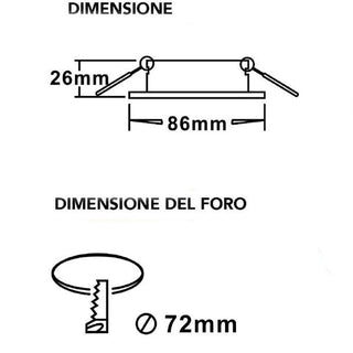 Incasso porta faretto orientabile tondo decorato con brillantini