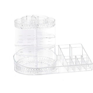 Organizer cosmetici rotante grande in abs trasparente 40 x 28.5 x 24 cm