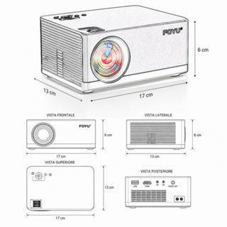 Proiettore Android WiFi 2,4/5 GHz 1080p Full HD  USB HDMI AUX