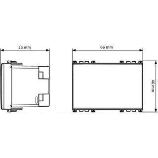 Pulsante portanome 2 moduli compatibile living light international air
