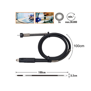 Prolunga mini trapano albero flessibile mandrino 3.2 mm da ⌀2.4 3.2mm