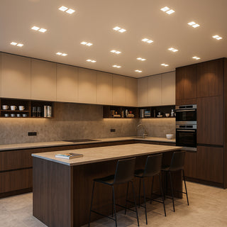 Portafaretto doppio incasso gesso a scomparsa quadrato  x faretti GU10