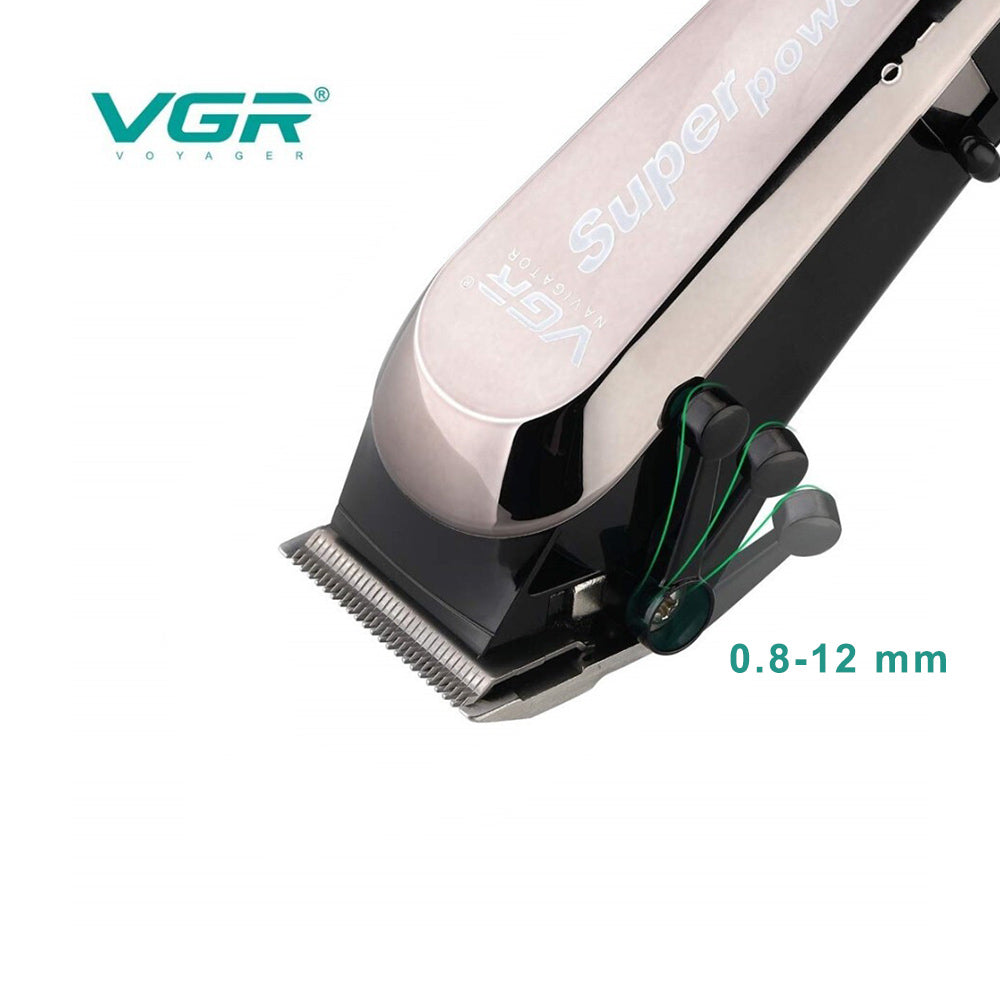 Rasoio tagliacapelli VGR HAIR CLIPPER ricaricabile per barba capelli con 4 pettinini leva conica display 060