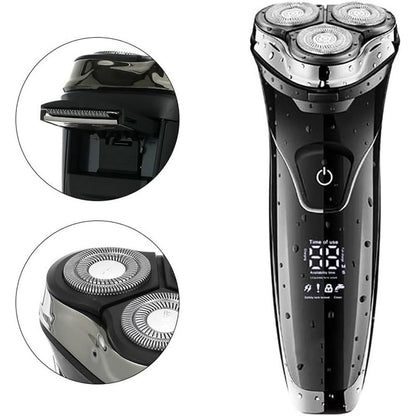Rasoio VGR MEN’S SHAVER ricaricabile tre testina barba basette con display impermeabile IPX6 318