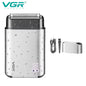 Rasoio ricaricabile VGR MENS’ SHAVER a doppio rullo impermeabile per barba con display IPX6 vari colori 359