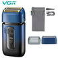 Rasoio ricaricabile VGR FOIL SHAVER 2 testine a doppio rullo e pettinino rifinitore 2 velocità con display 7500RPM IPX6 362