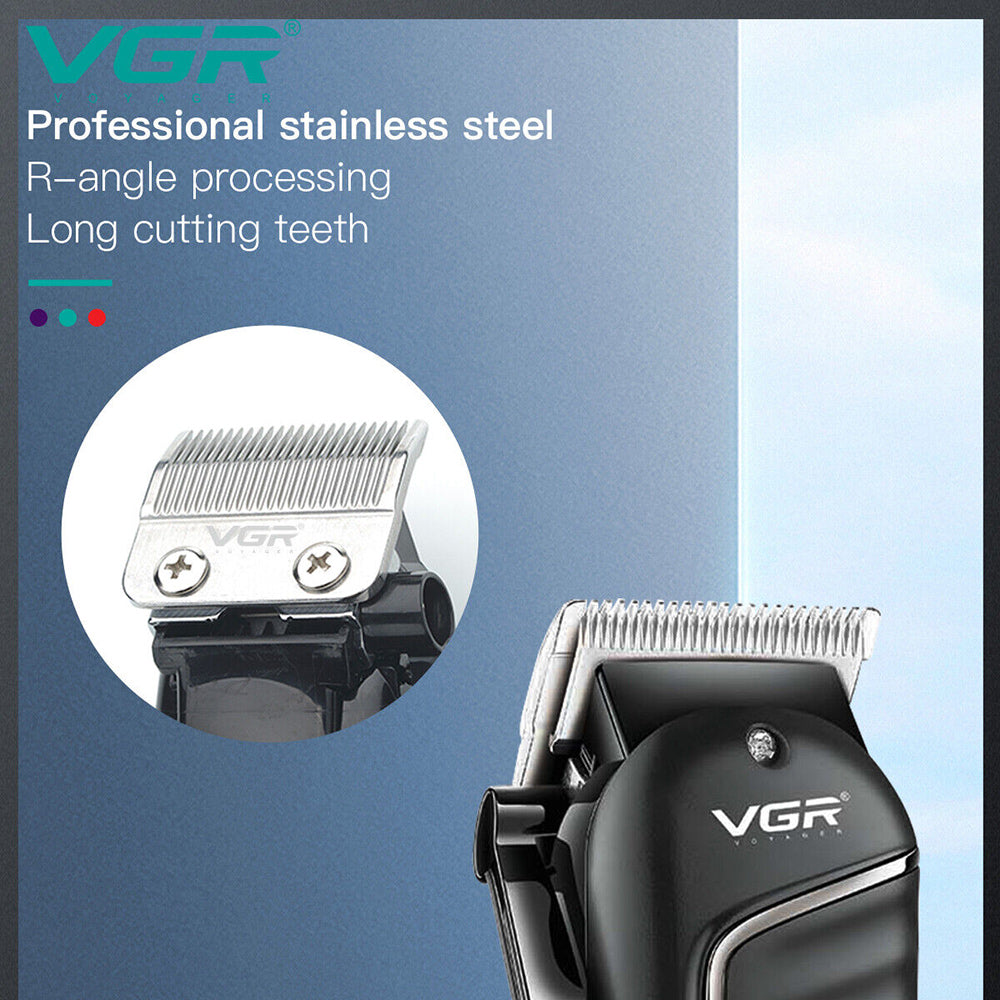 Rasoio tagliacapelli VGR HAIR CLIPPER 4 pettinini per barba capelli taglia capelli ricaricabile con leva conica