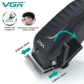 Rasoio VGR HAIR CLIPPER 4 pettinini per barba capelli leva conica 683