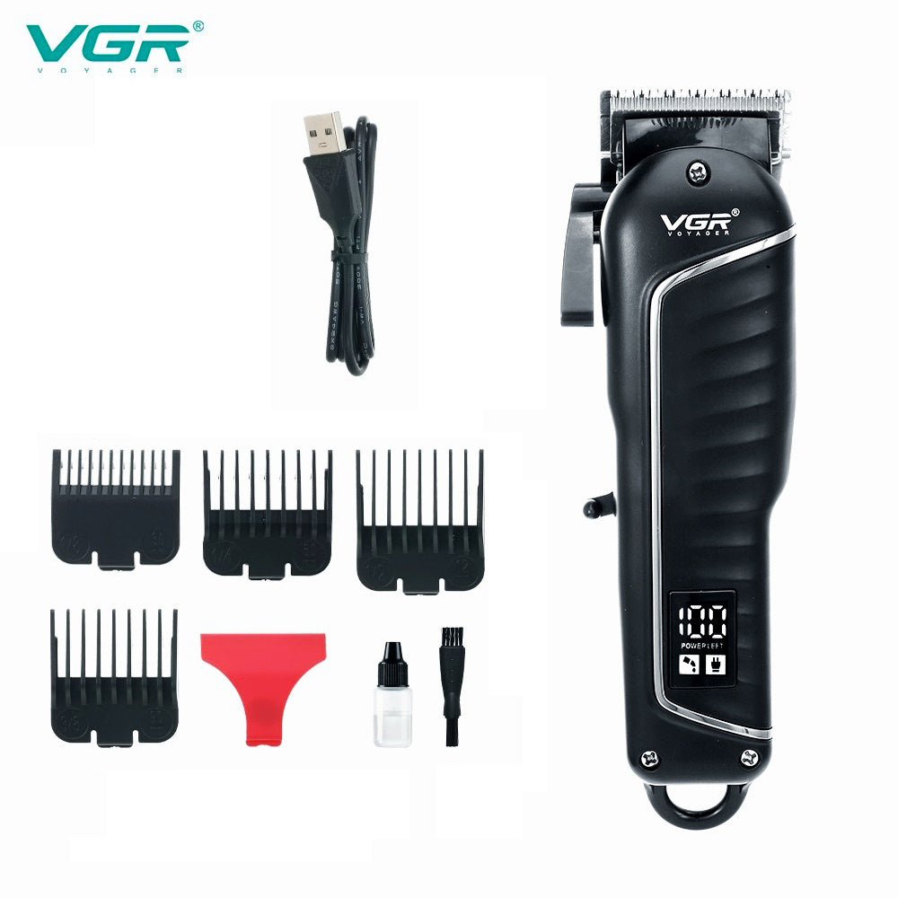 Rasoio tagliacapelli VGR HAIR CLIPPER 4 pettinini per barba capelli taglia capelli ricaricabile con leva conica