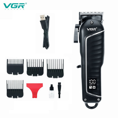 Rasoio tagliacapelli VGR HAIR CLIPPER 4 pettinini per barba capelli taglia capelli ricaricabile con leva conica