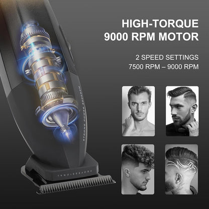 Rasoio tagliacapelli VGR HAIR TRIMMER ricaricabile per barba capelli con 3 pettinini 2 velocità max 9000 RPM display 906